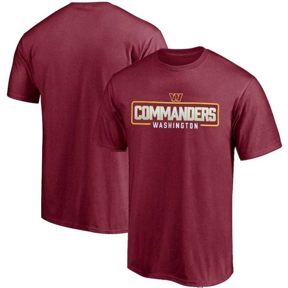 Washington Commanders T Shirt Burgundy NFL Football Fanatics Mens M NWOT